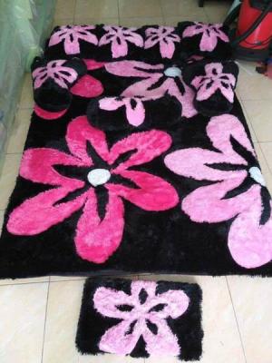 Karpet rasfur motif bunga 01